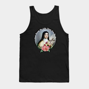 St Therese of Lisieux Little Flower Rose Catholic Saint Tank Top